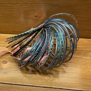 Bangles Set Blue & Gold Bracelets